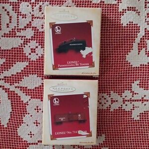 Both > LIONEL PENNSYLVANIA B6 TENDER & LIONEL NO.714  Boxcar,Hallmark KEEPSAKE
